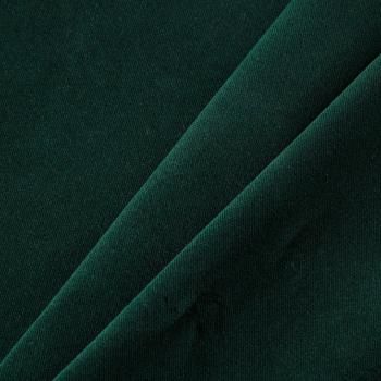 Ткань портьерная негорючая бархат 09-02-13726 зеленый однотонный